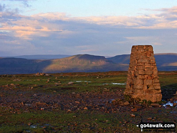 Walk ny154 Ingleborough and the Ingleton Waterfalls from Ingleton - Ingleborough summit trig point