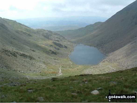 Walk c179 The Seathwaite Round from Seathwaite (Duddon Valley) - Goat’s Water from Goat's Hawse