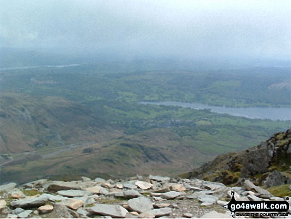 Walk c306 The Old Man of Coniston and Wetherlam from Coniston - Coniston from The Old Man of Coniston