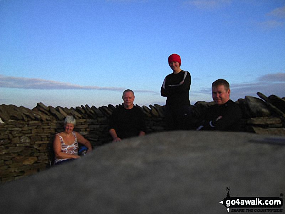 On Whernside Summit - taking a breather two thirds of the way round the Yorkshire Three Peaks Challenge Walk