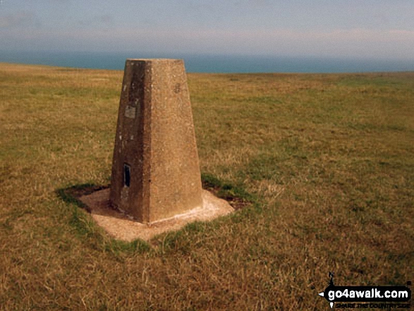 Walk es165 Beachy Head from East Dean Hill - Beachy Head summit Trig Point