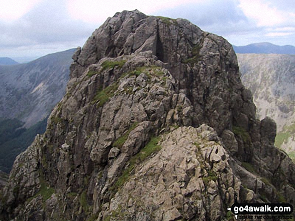 Walk c160 Pillar from Gatesgarth, Buttermere - Pillar Rock from Pillar