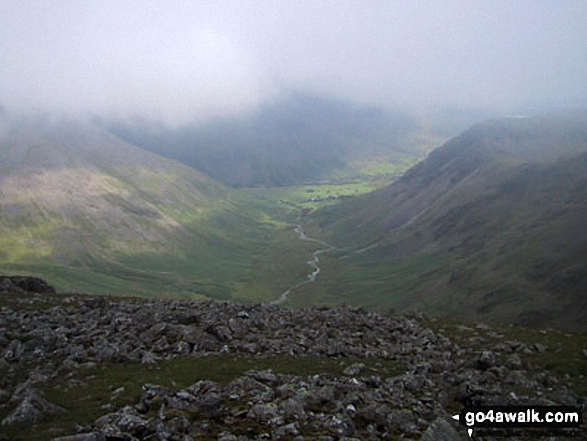 Walk c160 Pillar from Gatesgarth, Buttermere - Mosedale (Wasdale) from Pillar