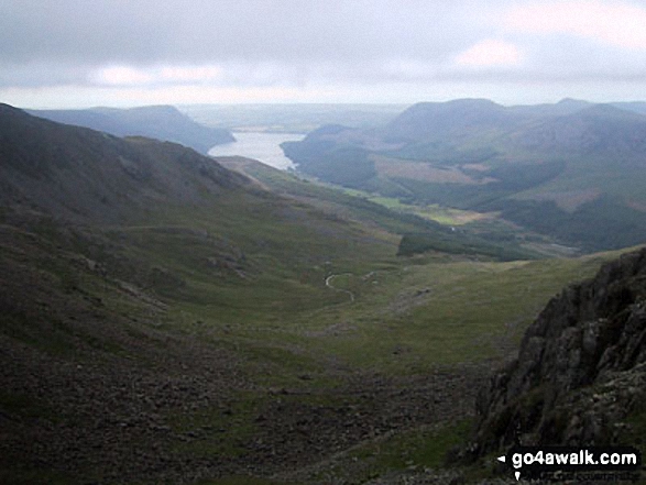 Walk c160 Pillar from Gatesgarth, Buttermere - Ennerdale Water from Pillar