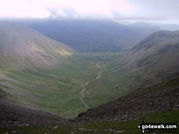 Walk c160 Pillar from Gatesgarth, Buttermere - Mosedale (Wasdale) from Wind Gap