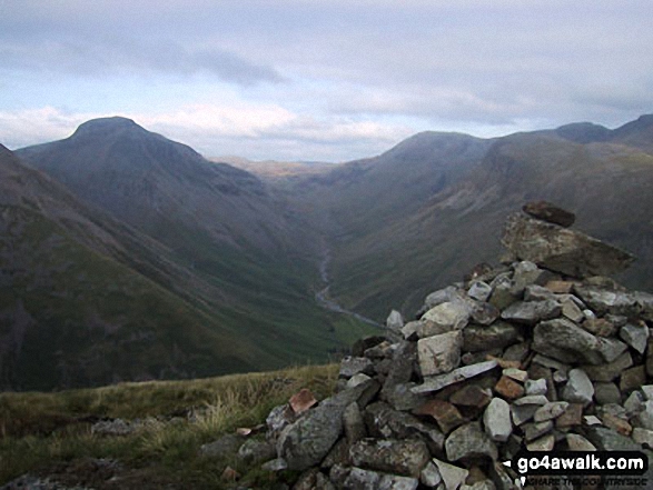 Great Gable and Lingmell from Yewbarrow (North Top) summit