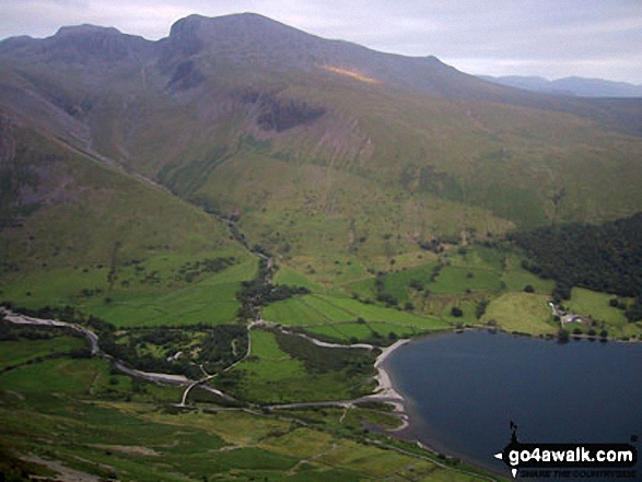 Scafell Pike, Mickledore and Sca Fell above Wasdale Head from Yewbarrow