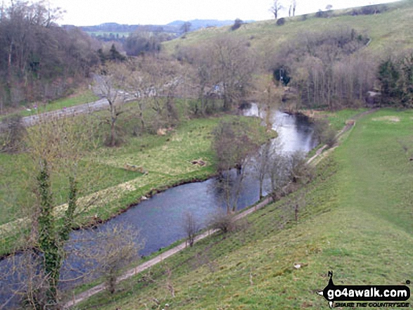 The River Wye and Ashford in the Water from Littel Shackleton Wood