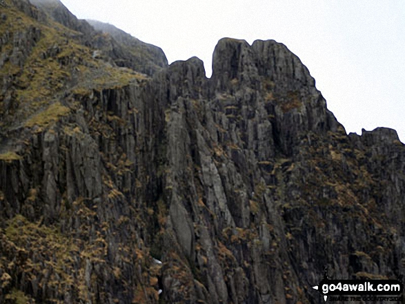 Walk c160 Pillar from Gatesgarth, Buttermere - Pillar Rock from Robinson's Cairn