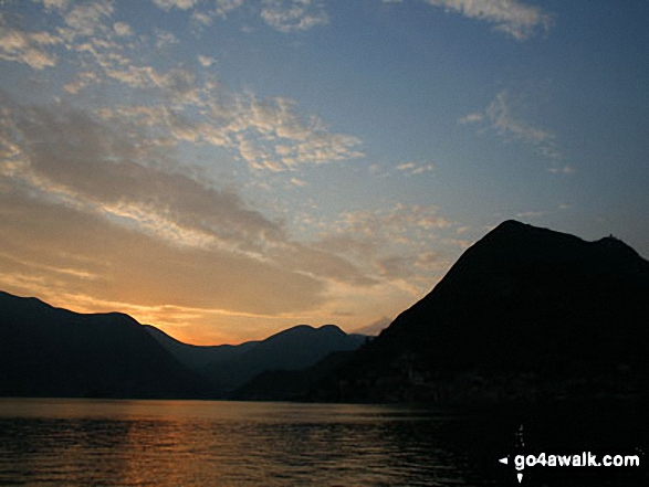 Sunset over Lake Iseo