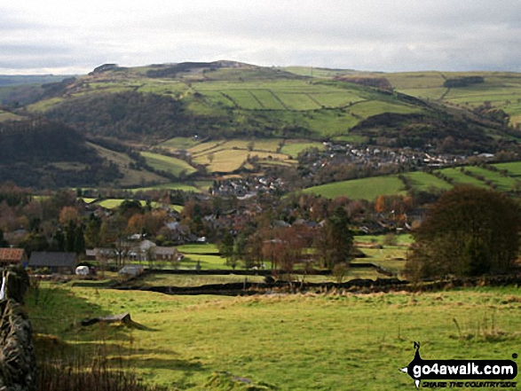 Looking down on Calver from Curbar Gap