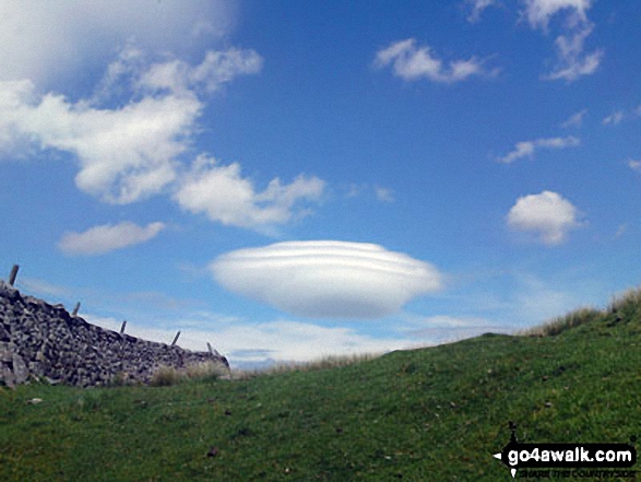 Walk ny158 Pen-y-ghent and Plover Hill from Horton in Ribblesdale - Unusual cloud formation seen while doing The Three Peaks in May