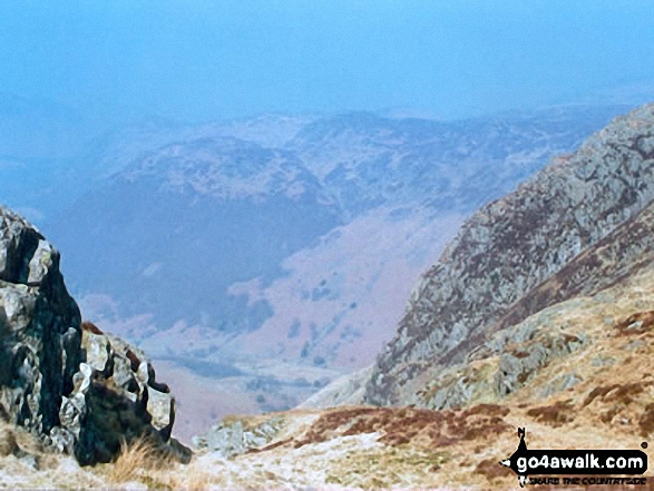 Walk c369 High Raise, Ullscarf and Grange Fell from Rosthwaite - Rosthwaite Fell from Sergeant's Crag