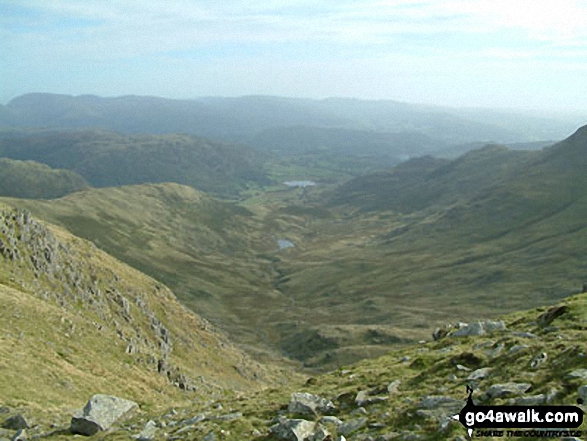 Walk c303 Swirl How and Wetherlam from Little Langdale - Greenburn Valley and Little Langdale from Great Carrs