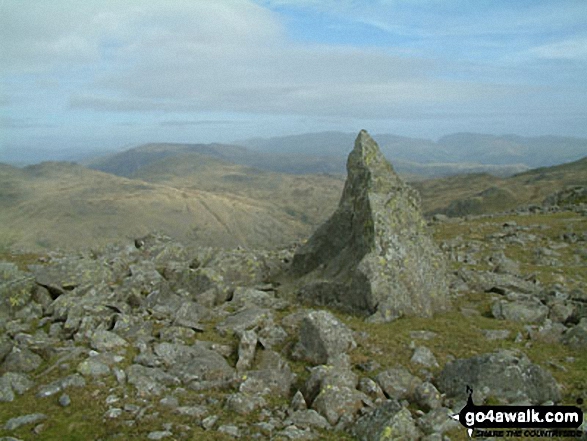 Walk c303 Swirl How and Wetherlam from Little Langdale - Matterhorn Rock on Grey Friar