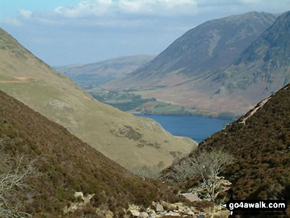 Walk c263 The High Stile Ridge from Buttermere - Crummock Water and Whiteside from Scale Beck