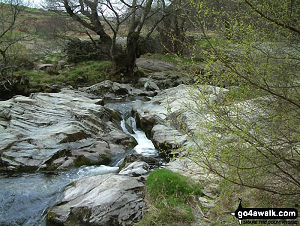 The much smaller upper waterfall at Aira Point, High Force (Aira Force)