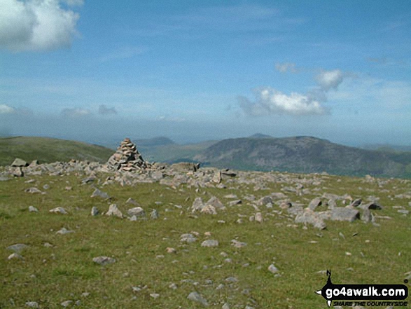 Walk c267 Haycock, Iron Crag, Lank Rigg and Grike from Ennerdale Water - Caw Fell summit