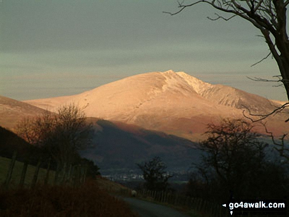 Sunset on Blencathra or Saddleback from Birkrigg