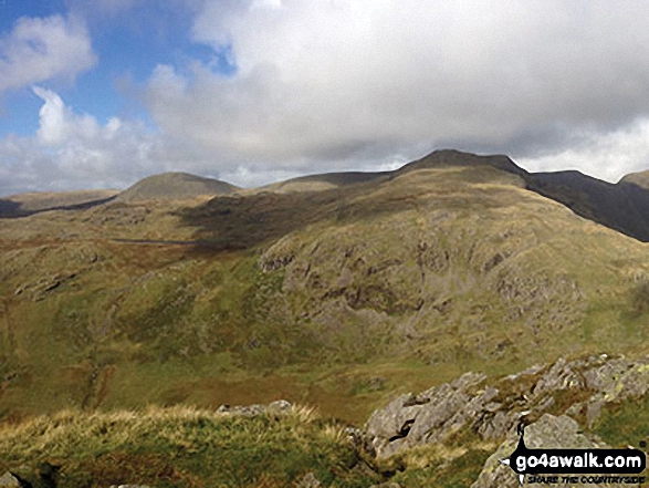 Haycock, Little Scoat Fell and Red Pike (Wasdale) from the summit of Yewbarrow