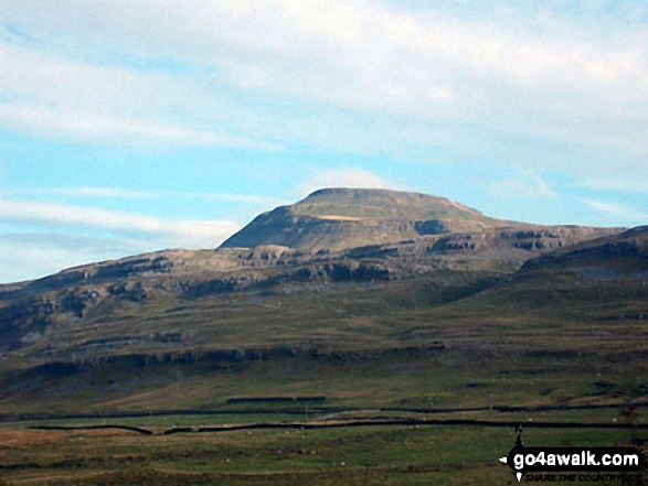 Ingleborough from The River Doe above The Ingleton Waterfalls