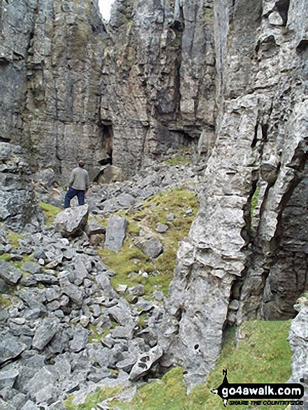 Walk ny154 Ingleborough and the Ingleton Waterfalls from Ingleton - Jingle Pot Gill, Chapel-le-Dale