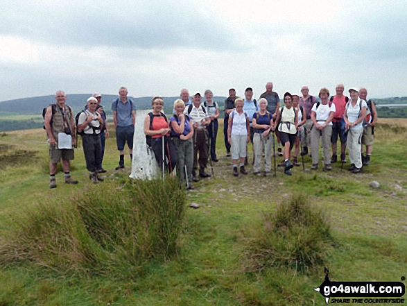 The Jubilee Walkers on Nicky Nook above Scorton