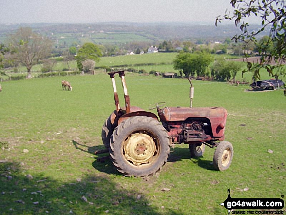 Tractor at Bwlch Arthur on The Offa's Dyke Path