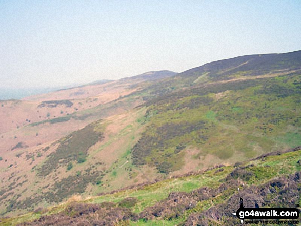 Walk dn174 Moel Famau from Bwlch Penbarras - Moel Famau from The Offa's Dyke Path above Bwlch Penbarras