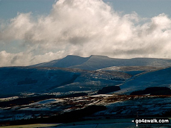 Fan y Big, Cribyn and Pen y Fan from Brecon