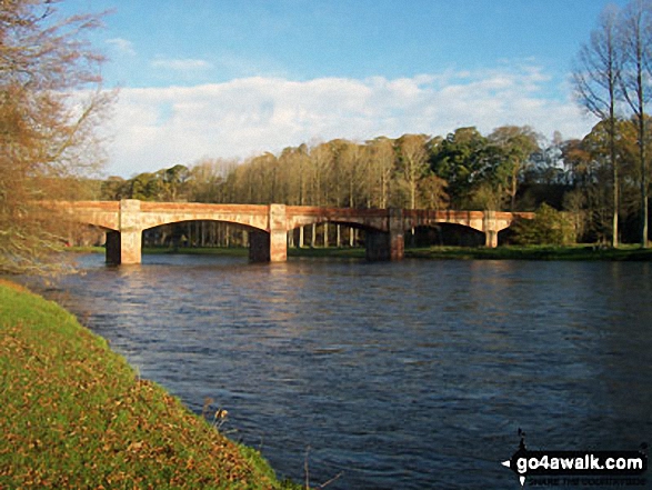 Mertoun Bridge crossing the River Tweed from The St Cuthbert's Way north east of St Boswells