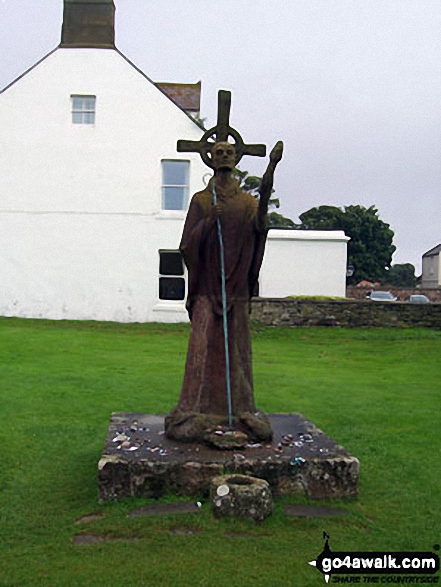 St Cuthbert at Lindisfarne Priory - The St Cuthbert's Way on Holy Island