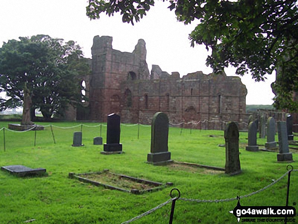 Lindisfarne Priory from The St Cuthbert's Way on Holy Island