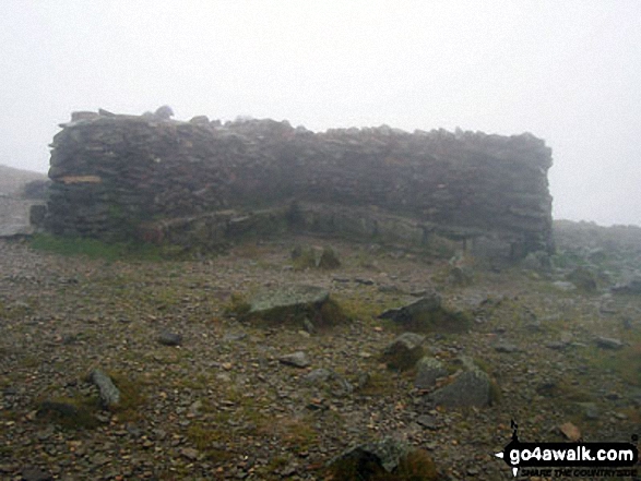 Walk c427 Helvellyn via Striding Edge from Patterdale - Helvellyn Summit Shelter