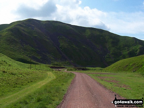 Walk n131 Alwindale and Clennell St from Alwinton - Looking South to Clennell Hill from Alwindale