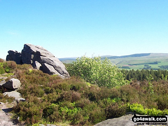 Walk n104 Drake Stone from Harbottle - The view east from Drake Stone in the Harbottle Hills