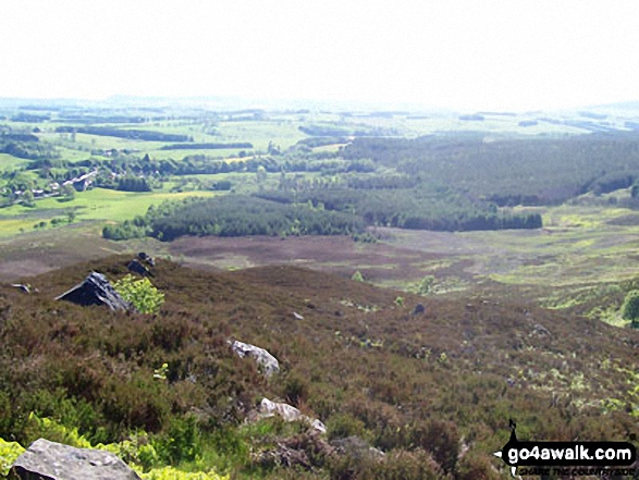 Harbottle from the Drake Stone in the Harbottle Hills