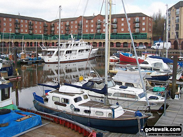 Part of re-developed Tyne in Newcastle - Walking The Hadrian's Wall Path National Trail - Day 1