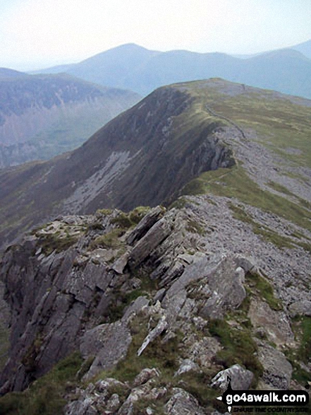 Y Garn (Moel Hebog) & The Nantlle Ridge from Mynydd Drws-y-coed summit