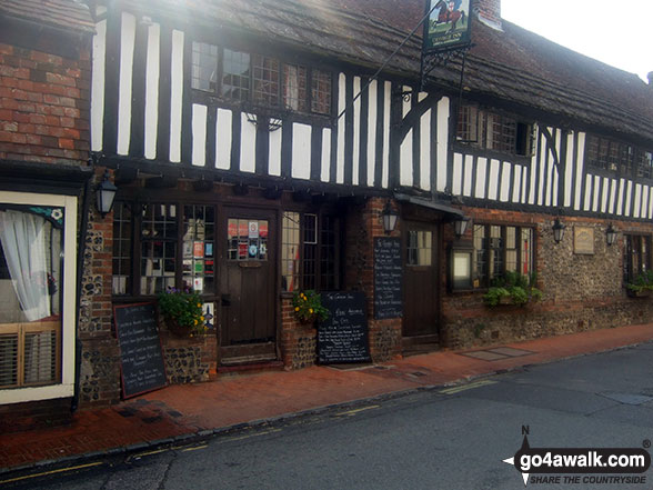 Walk es144 Firle Beacon from Alfriston - The George Inn, Alfriston