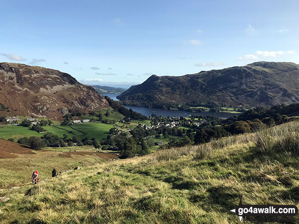 Glenridding Dodd (left), Ullswater and Place Fell from near Hole-in-the-Wall on the lower slopes of Helvellyn