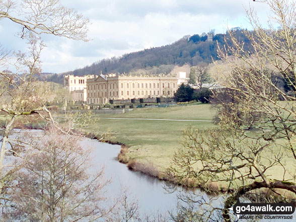 Walk d297 Birchen Edge, Nelson's Monument and Wellington's Monument from Baslow - Chatsworth House