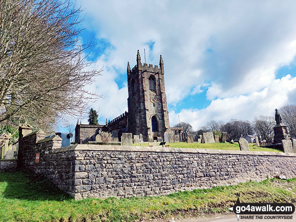 Walk d318 Beresford Dale, Alstonefield and Wolfescote Dale from Hartington - Hartington Church