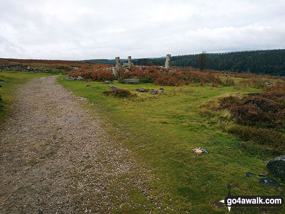 Walk sy102 Pike Lowe from Langsett Reservoir - The ruins of North America Farm near Langsett Reservoir