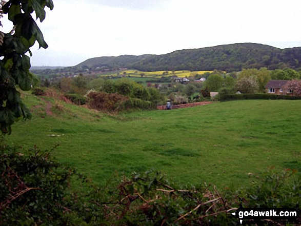 Helsby Hill from The Sandstone Trail in Dunsdale Wood near Frodsham