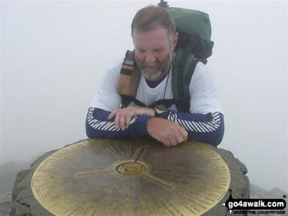 Derek Henderson on Snowdon in Snowdonia Gwynedd Wales