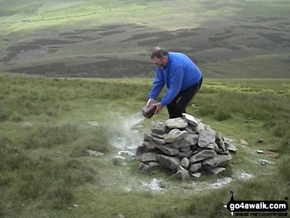 Derek Henderson on Pen-y-ghent in The Yorkshire Dales North Yorkshire England