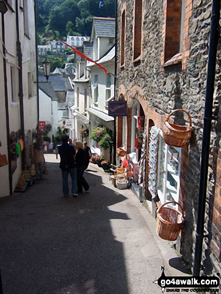 One of the narrow streets in Lynton