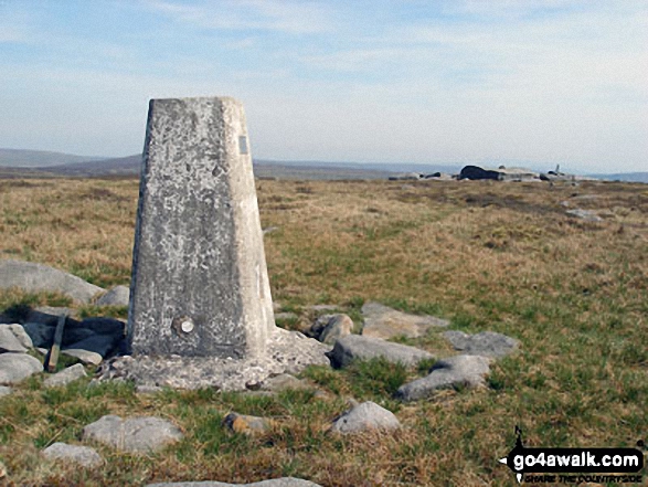 The summit of Mallowdale Pike (Mallowdale Fell) , the highest point in The Forest of Bowland and The South Pennines Photo: Des Ellwood