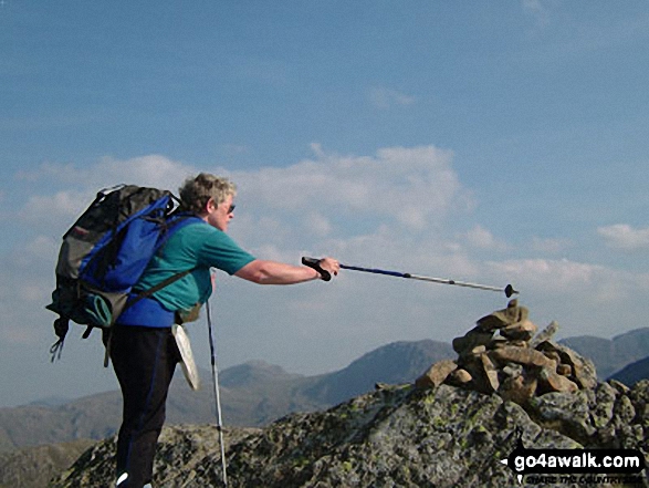 My Wife Alison on Brandreth in The Lake District Cumbria England